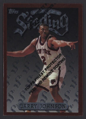 1996-97 Topps Finest Sterling #231 Larry Johnson Knicks Bronze - Image 1 of 4
