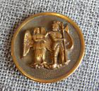 Vintage Picture Button Angel Aprx: 1-1/8"  #539-F