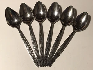 Vintage INR4 Interpur Japan Edelstahl Besteck 6 Löffel eingestellt 6-1/4" wie abgebildet - Bild 1 von 8