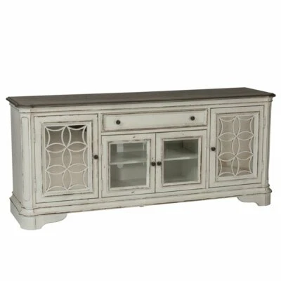 Magnolia Manor White Entertainment TV Stand - Image 1 of 4
