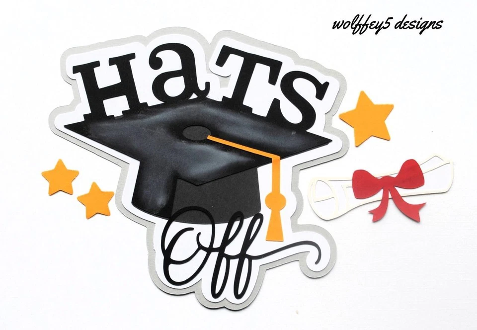 CRAFTECAFE GRAD KID TITLE prehecho papel piezas álbum de recortes troquelado pieza 3d PÁGINA Foto 1 de 1