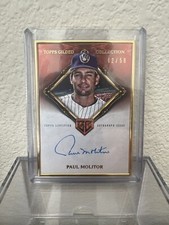 2023 Topps Gilded Collection Paul Molitor Gold Framed Auto Rose Gold #42/50