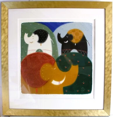 GOVINDER NAZRAN 1964-2008 SERIGRAFÍA GRANDE FIRMADA NUMERADA PEREGRINOS NOTADOS BRITÁNICOS Foto 1 de 4