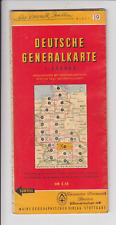 Deutsche Generalkarte 19 SHELL 1958 Schw. Hall Crailsheim Schorndorf Ingolstadt