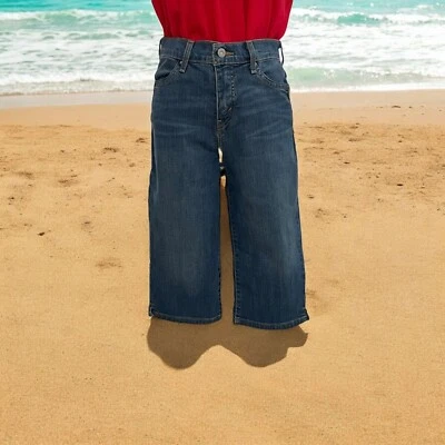 Culottes de mezclilla Levi's 512 perfectamente adelgazantes 8 elásticos mezcla de algodón capri informales Foto 1 de 4