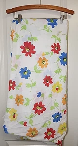 Vintage 1978 Pequot "Fiori di Campo" Papaveri Colorati Floreali FOGLIO DOPPIO ADERENTE - Foto 1 di 9