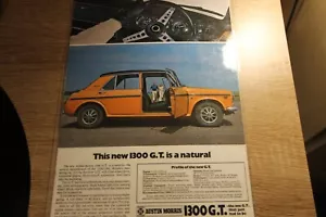 Original Zeitschriftenanzeige: AUSTIN MORRIS 1300 GT ADO16 laminiertes Wandbild - Bild 1 von 1