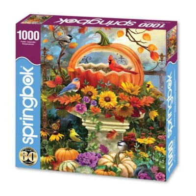 Bountiful Birdfeeder 1000 Piece Jigsaw Puzzle Springbok New - Image 1 of 4