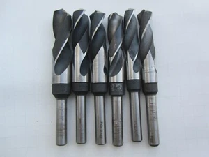 Lote de 6 brocas de acero de alta velocidad vástago reducido con vástago de 1/2"", 6"" OAL - Imagen 1 de 2