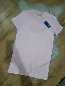 Adidas Light Pink Tshirt Dress Size 12UK Brand New - Picture 1 of 3