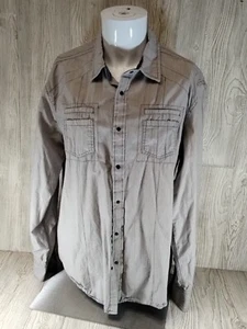 Eighty Eight Platinum Mens Size XL Shirt Blue White Long Sleeve Shirt Snap Up - Picture 1 of 8