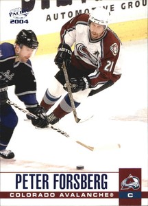 2003-04 (AVALANCHE) Pacific Blue #83 Peter Forsberg/250