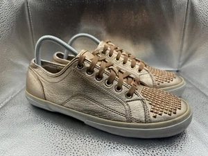 RARE 🚀 MICHAEL KORS ROSE GOLD STUDDED SHINY SNEAKERS Size 9 - Picture 1 of 11