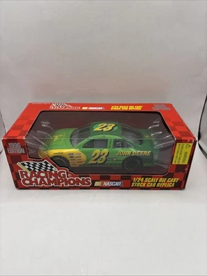 Vintage  SEALED Racing Champions 1996 Chad Little #23 John Deere 1:24 Scale Bank - Image 1 of 4