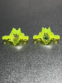 LEGO - Headgear - Monster - Ninjago Skreemer Trans-neon Green Lot Of 2