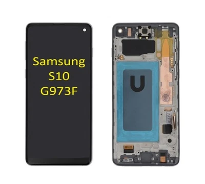 Display für Samsung Galaxy S 10  SM-G973F  Bildschirm Touchscreen mit Rahmen - Bild 1 von 4