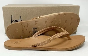 Sandalo infradito BEEK Seabird tessuto tanga pelle marrone taglia 9 nuovo con scatola - Foto 1 di 13