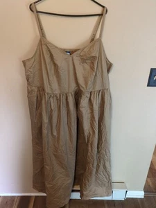 NWOT Old Navy Maxi Sun Dress Womens 4X Spaghetti Strap Pockets Casual  Brown - Picture 1 of 5