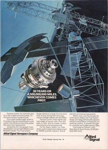 Anuncio impreso aeroespacial Allied Signal 1989 sistema eléctrico de la estación espacial de la NASA - Imagen 1 de 1