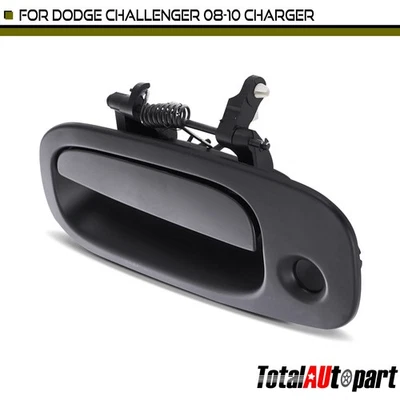 Manija de puerta exterior negra con cerradura para Dodge Challenger Charger conductor delantero Foto 1 de 4