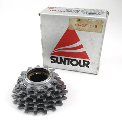 SunTour Winner Pro 7-speed 12-19t BSC threaded freewheel, CD, 1986, used w/ box - Image 1 of 4