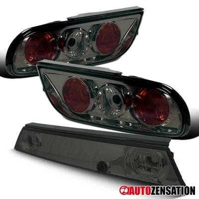 Fits 1989-1994 240SX S13 Hatchback Smoke Lens Tail Lights Trunk Lamps+Center Foto 1 de 4