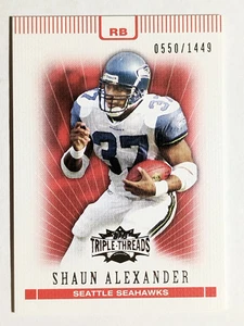 2007 Topps Triple Threads #28 Shaun Alexander - Foto 1 di 2