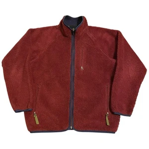 Patagonia Retro Cardigan Large Vintage 90s USA 1999 Fleece Deep Pile Cranberry - Picture 1 of 9
