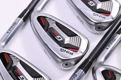 Ping G410 Irons / 6-PW+SW / Black Dot / Senior Flex Ping Alta CB Red AWT Shafts - Image 1 of 4
