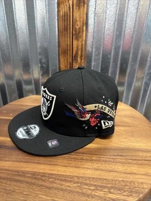 New Era 9FIFTY Las Vegas Raiders NFL City Art Black SnapBack Hat Cap New