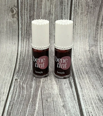 2 BENEFICIO ~ MANCHA DE LABIOS Y MEJILLAS TEÑIDA DE ROSA BENETINT ~ 0,2 oz, 6 ml nueva sin caja Foto 1 de 2