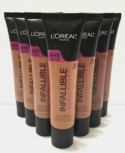 Base Loreal Paris 24 horas infalible cubierta total 1,0 oz / 30 ml (elige)  - Imagen 1 de 11