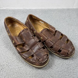 Sandalias de pescador Sperry Top-Sider copa dorada para hombre EE. UU. 8 M cuero marrón - Imagen 1 de 23
