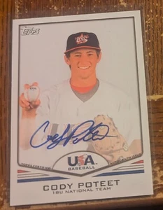 CODY POTEET 2011 Topps USA Autograph Rookie Auto RC - Picture 1 of 2