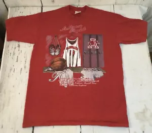 Camicia vintage Arkansas Razorbacks taglia XL noce moscata made USA spogliatoio NCAA basket - Foto 1 di 4