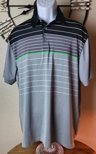 Under Armour Polo Shirt Mens XL Stripe Performance Loose Fit Heatgear Golf - Picture 1 of 5