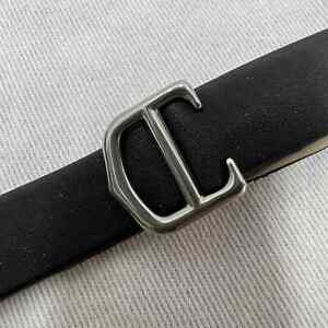 CARTIER ROADSTER BLACK SATIN STRAP / BAND WITH CARTIER ROADSTER 16mm CLASP