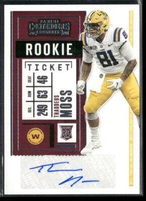 Thaddeus Moss 2020 Contenders Rookie Ticket RC Auto SSP - Image 1 of 2