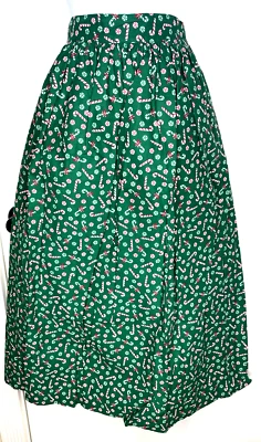 Suéter Vintage Talla Loft Grande Navidad Vacaciones Bastón de Caramelo Verde Falda Midi Foto 1 de 4