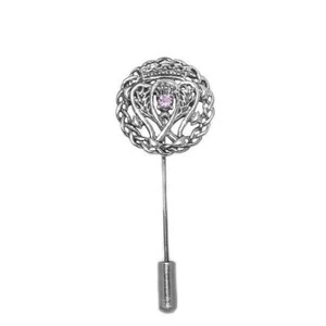 Outlander inspirierte Luckenbooth Silbernadel mit Amethyst Farbstein - Bild 1 von 1