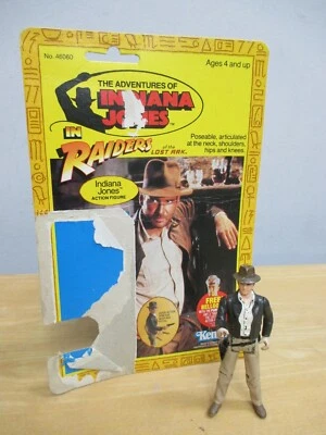 Figura de acción Indiana Jones y reverso de cartas 1982 Raiders of the Lost Ark 4 Back Foto 1 de 4