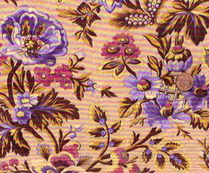 Susanna Circa 1848 Guerra Civil Reproducción 1800 Floral Free Spirit Tela - Imagen 1 de 1