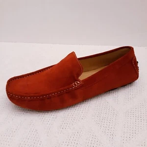 Scandia Woods Red Suede Leather Loafer Driving Shoes sz 8W - Bild 1 von 7