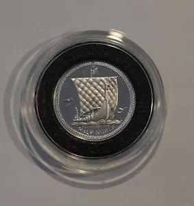 1986 Platinum Noble 1/2 Troy Oz .9995 Fine Platinum Isle of Man BU - Picture 1 of 2