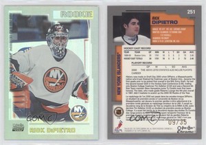 2000-01 Topps Chrome O-Pee-Chee Refractors /35 Rick DiPietro #251 Rookie RC