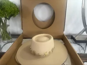 Lack Of Color Seaside Boater Sun Hat Small Ivory - Picture 1 of 11