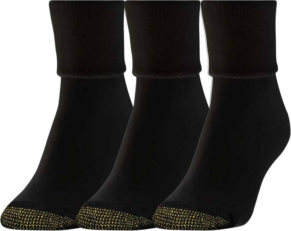 Gold Toe Women's Ultratec Terry Cuff Socks 2 Colors 3 Pairs