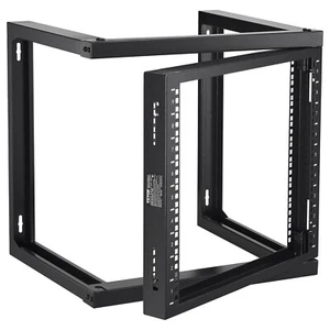 VEVOR Rack de Serveur Réseau à Cadre Ouvert 9U à Montage Mural 68,04 kg Noir - Photo 1/12