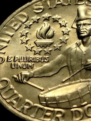 1776 1976 P Bicentennial Quarter Struck Thru Grease Weak Strike Light Die Clash - Image 1 of 4