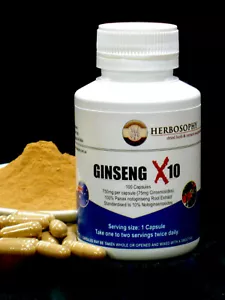 GINSENG EXTRACT | 10% GINSENOSIDES | 100 CAPS | FREE EXPRESS POST | AUSTRALIA - Picture 1 of 2